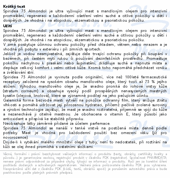 Spiridea 75 Almondol 80g