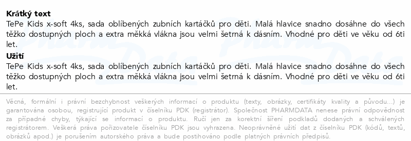 TePe Kids x-soft dětské zub.kartáč.4ks mix 339470