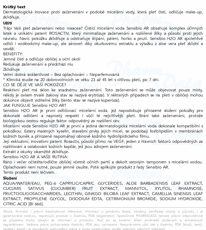 BIODERMA Sensibio H2O AR 2x250ml 1+1 Festival