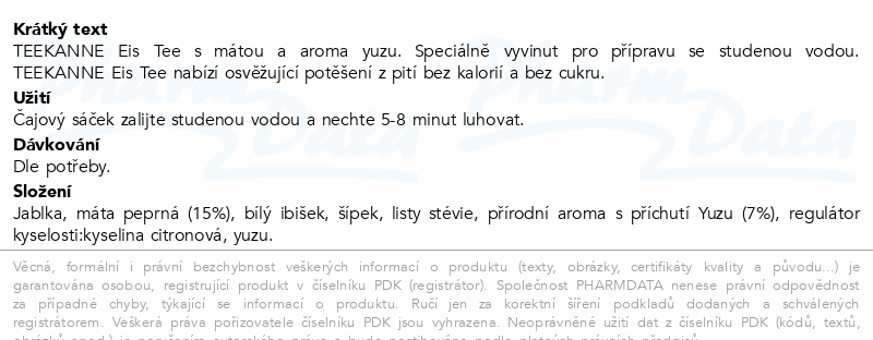 TEEKANNE Eis Tee yuzu-máta 18x2.5g