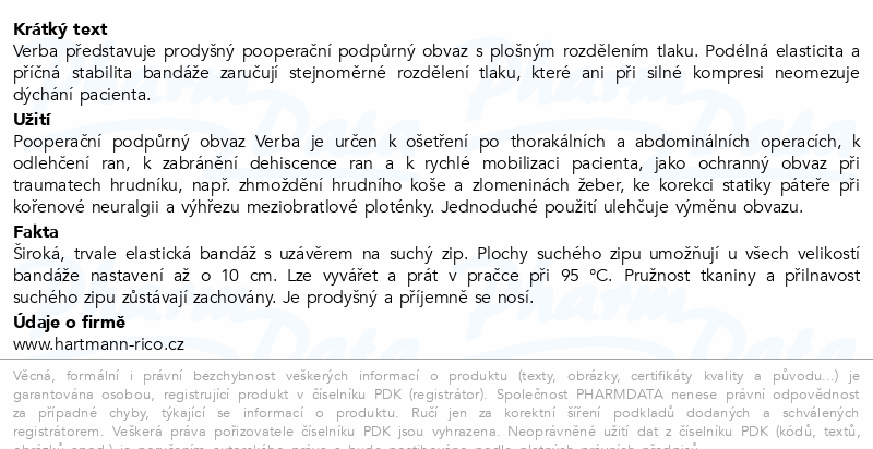 VERBA Pooperační podpůr.obvaz vel.5 105-115cm 1ks
