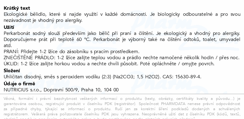 Perkarbonát sodný 1000g