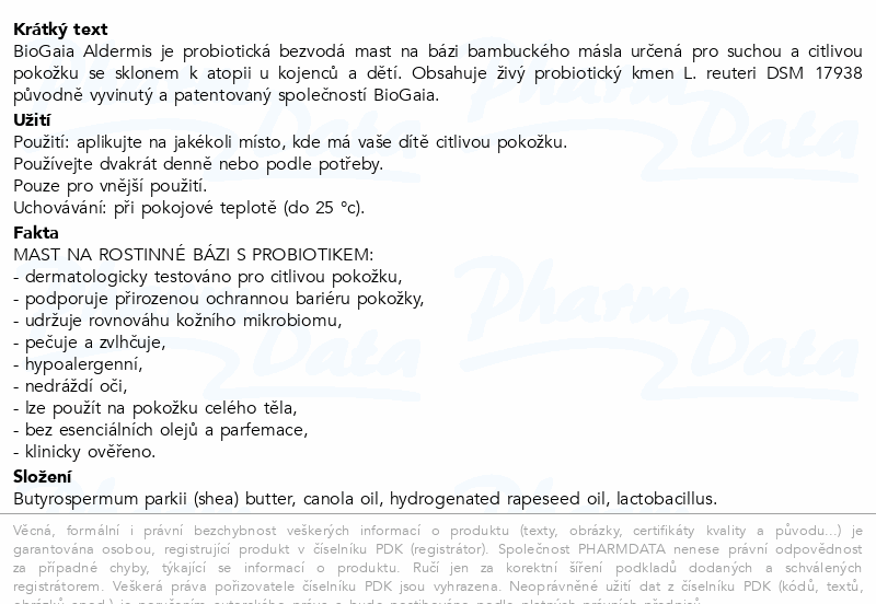 BioGaia Aldermis probiotická mast pro děti 25ml
