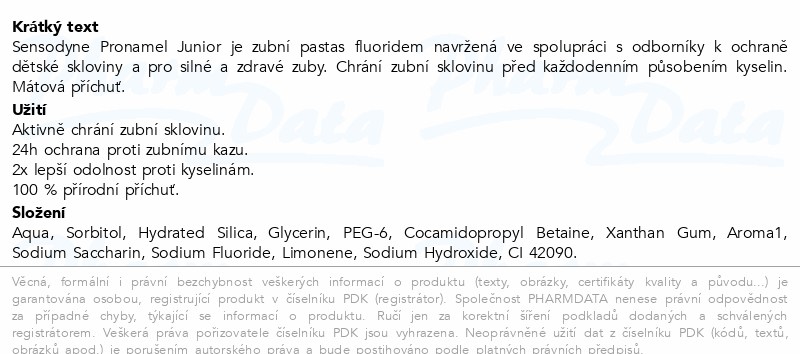 Sensodyne Pronamel Junior zubní pasta 75ml