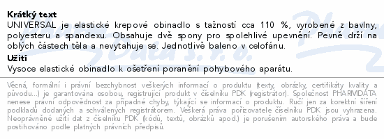 UNIVERSAL elast.obinadlo 8cmx5m tažnost 110% 1ks