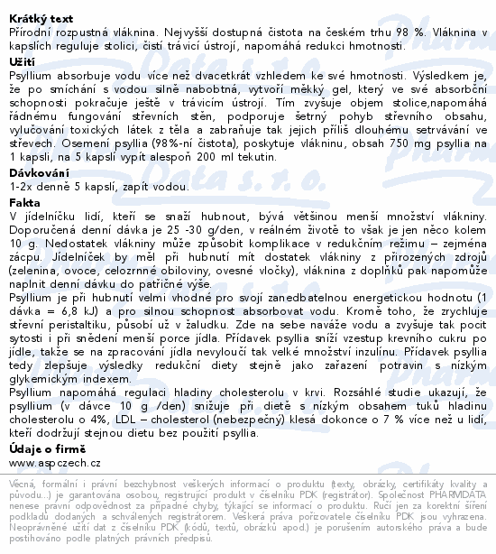 Topnatur Psyllium cps.100