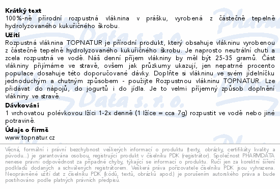 Topnatur Vláknina rozpustná 100g