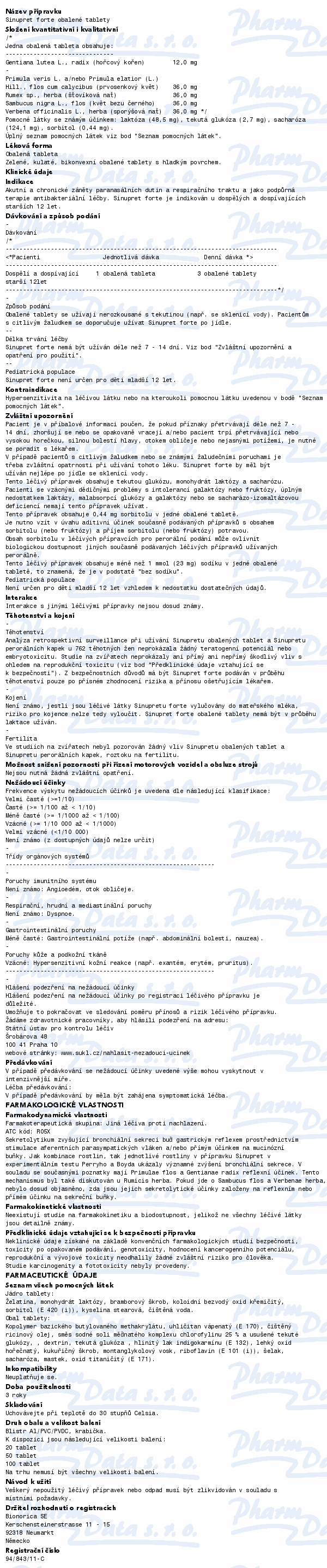 Sinupret Forte tbl.obd.20
