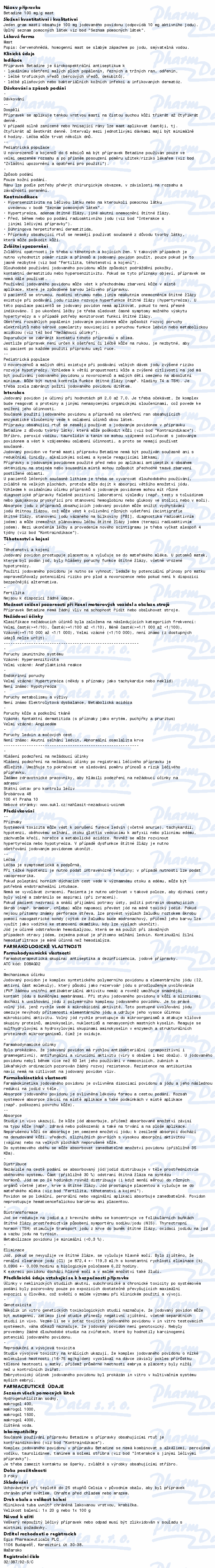 Betadine 100mg/g ung 100g