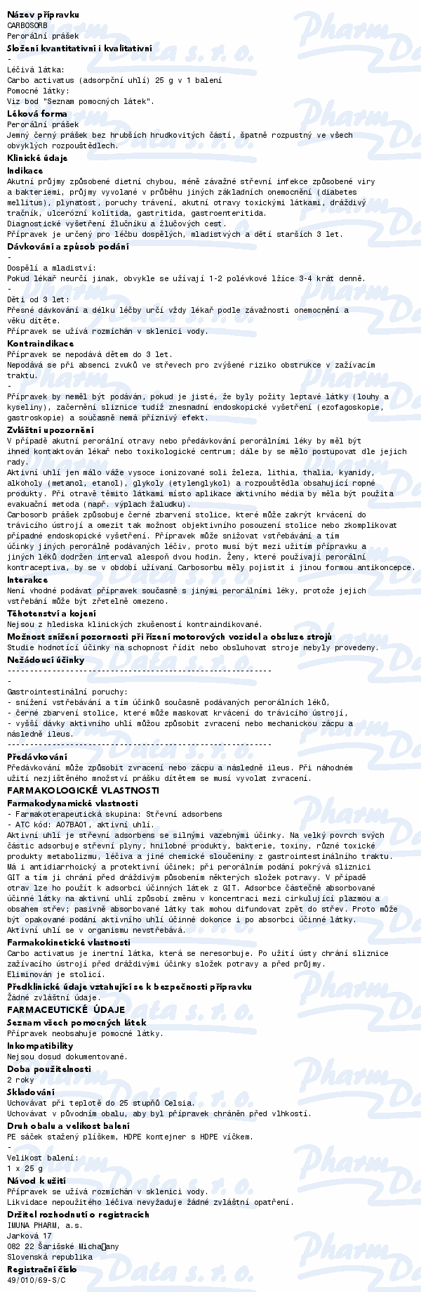 Carbosorb por.plv.1x25g
