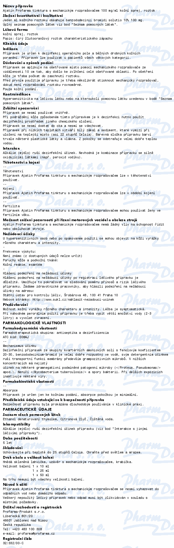 Ajatin Profar.tinkt.+mech.rozp.tct.1x50ml+rozpr.